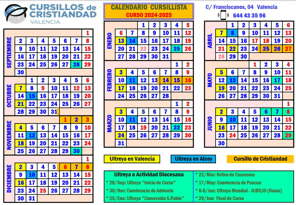 Ya está disponible el calendario del curso 2024-2025